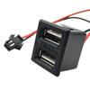 Двухслойная USB-розетка с портами Type-C и USB-A, пряжка для крепления светильника и разъем для зарядного кабеля