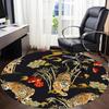 1pc Tiger Floral Pattern Office Round Rug, Non-slip, Soft and Durable Office Rug for Interior Decoration, Perfect for Office, Beautiful Decoration yy2