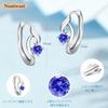 Naniwaai Earrings Ladies December Birthstone Hoop Silver Compatible with Metal Allergies Flower Ring Woman Present