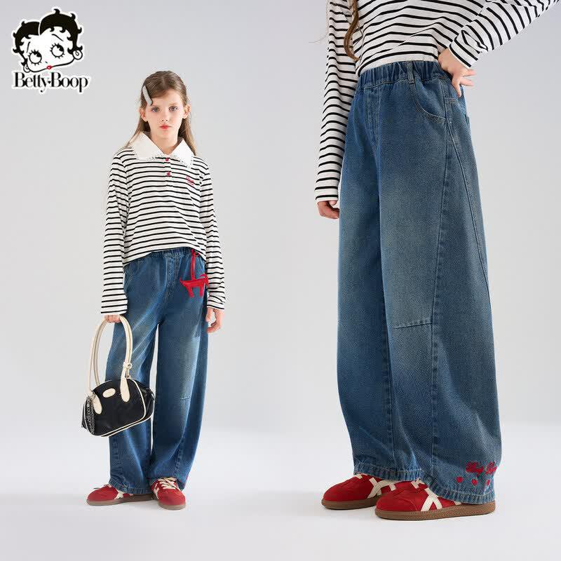 Джинсы с широкими штанинами Betty Kids Банановые