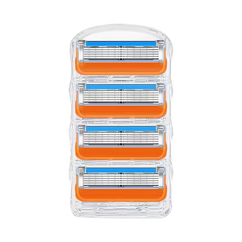 Оранжевая универсальная бритва с 5 лезвиями - Пятислойная ручная бритва