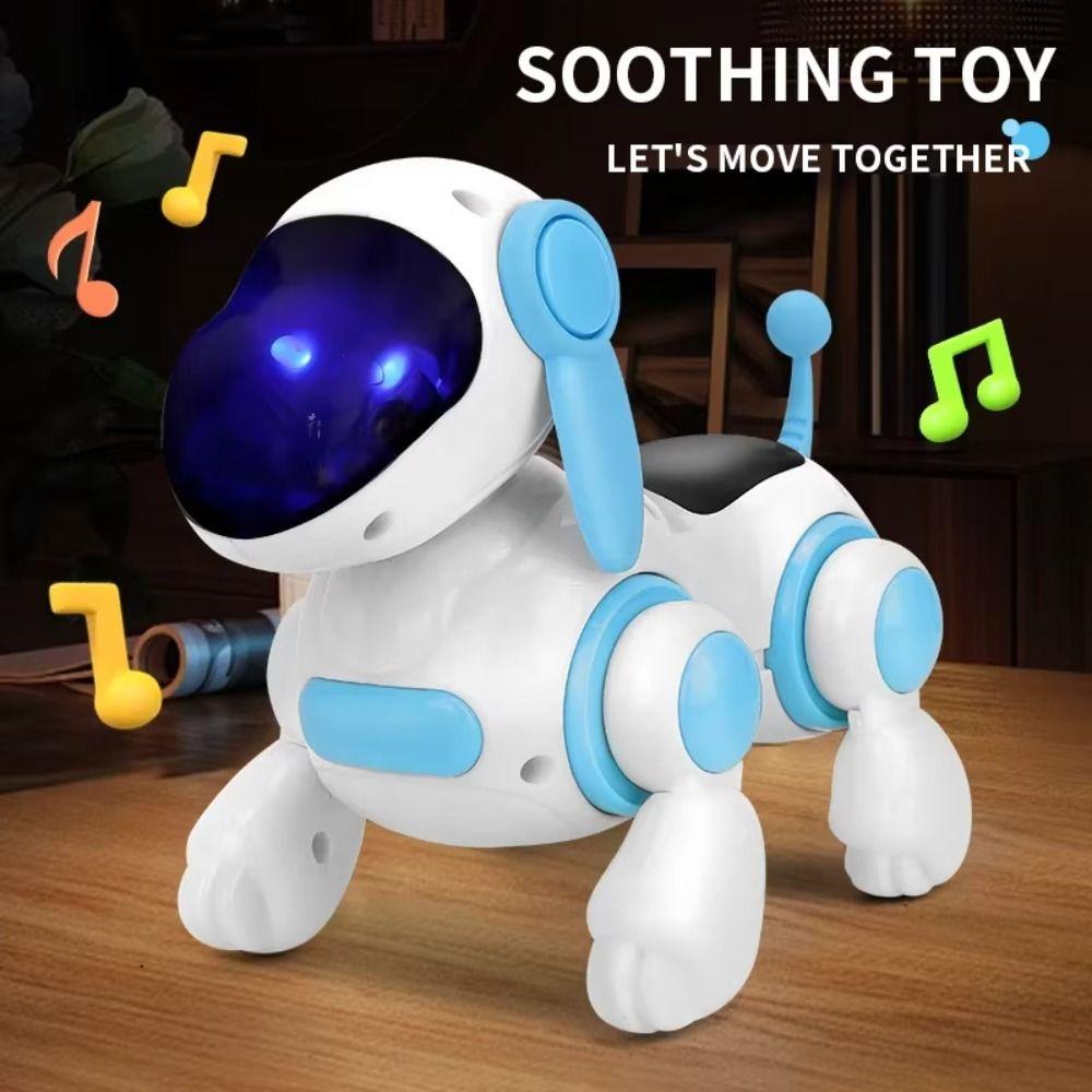 with LED Dog Walking Dancing Toy Plastic Robot Electronic Dog Children's Christmas Gift