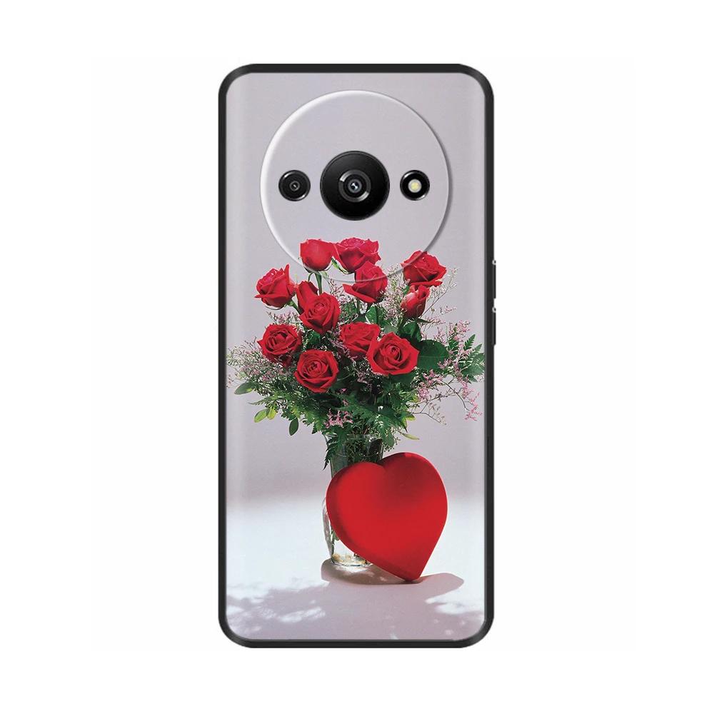 Phone Case For Xiaomi Redmi A3 A3X RedmiA3 Poco C61 PocoC61 Soft Black Silicone Bumper Shockproof Shell Back Cover Carcasa Cases