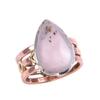 Ювелирное кольцо из стерлингового серебра 925 пробы с натуральным розовым опалом, двухцветное ювелирное кольцо S.9.5 a2S77