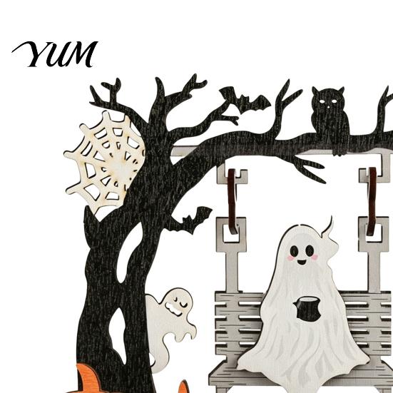 Window Display Ornaments Funny Halloween Desktop Swing Decor, Spooky Home Decor for Living Room Table Decorations Tabletop, Gothic Fall Themed