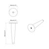 Furniture Legs 12 Pcs Black Ø 40 x 98 mm Iron