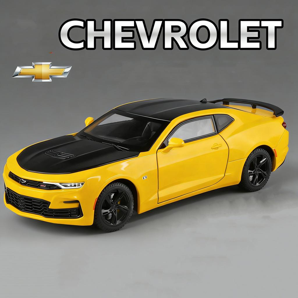 1:24 Chevrolet Camaro 2023 Литая Модель Автомобиля Игрушка Металлический Литой Автомобиль Звук и Свет Автомобильные Игрушки Для Детей Транспортное Средство