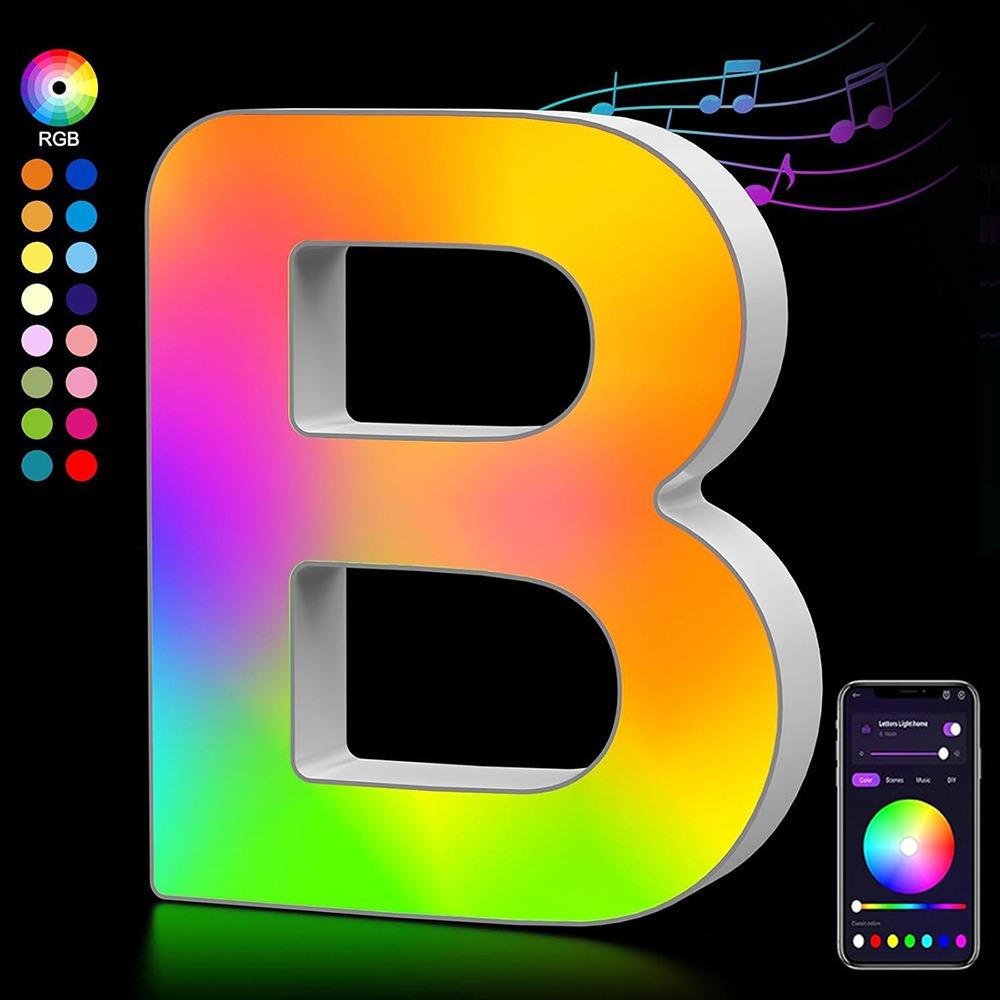 Name Letter Alphabet Light Smart Number Lamp MeRGBW App LED Letters Light Game