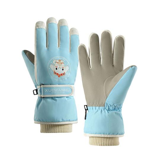 Детские зимние перчатки для снега, ветрозащитные термоперчатки для сенсорного экрана, теплые варежки для сноуборда