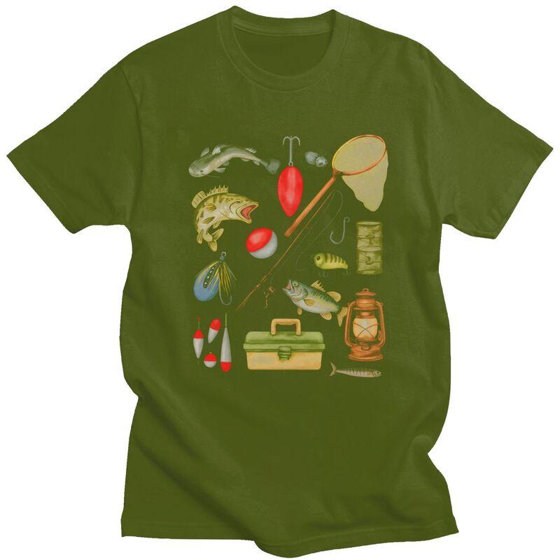Fishing Gear Essentials T Shirts Men Women ShortSleeve Tshirt Streetwear Casual Graphic Tee Pure Cotton Slim Fit Clothes