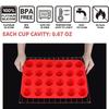 24-Hole Silicone Cake & Muffin Mold Baking Tray