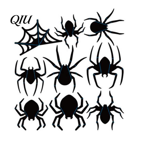 Easy to Clean Wall Murals Halloween 3D Stickers, Self-adhesive Peel And Stick PVC Waterproof Stickers Ghost/Bat/Spider Decals for Home Party