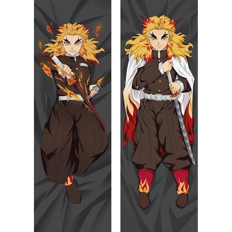 Аниме Rengoku Kyoujurou Косплэй наволочка Dakimakura персиковая кожа Demon Slayer 2-сторонняя обнимающая наволочка для тела чехол