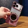 Покрытие Глиттер Прозрачное Зеркало Держатель Чехол Для Для Iphone 17 Air 16 E 15 14 Plus 13 12 11 Pro X R S Max Защита Линзы Ударопрочный Чехол