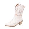 Fashion Women's Half-leg Boots 2024 Spring New Pointed Toe Mid-tube High-heeled Ankle Boots Knight Boots Fashion Boots