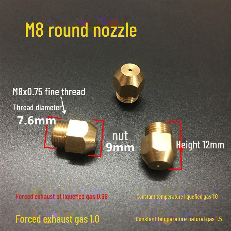 Nozzle Brass Conversion Kit for Gas Water Heater and Stove Accessories