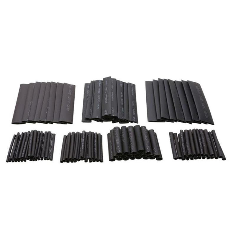 127 Pcs Heat Shrink Sleeving Tube Tube Assortment Kit Electrical Connection Electrical Wire Wrap Cable Waterproof Shrinkage 2:1