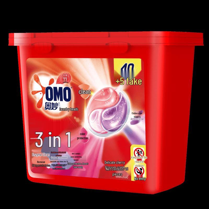 Omo Капсулы для стирки 3-в-1, Элегантная вишневая вишня
