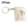 PVC Mini Photo Album Little Daisy Backpack Keyring New Name Card Book