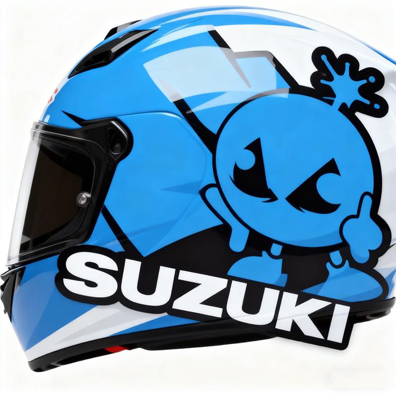 Suzuki Мотоциклетный шлем, персонализированные веселые декоративные наклейки, водонепроницаемые и солнцезащитные наклейки для модификации шлема и корпуса мотоцикла