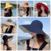 UV Protection Sunscreen Sun Hat Solid Color Hiking Bucket Hat Fashion Women Fisherman Hat  Ladies