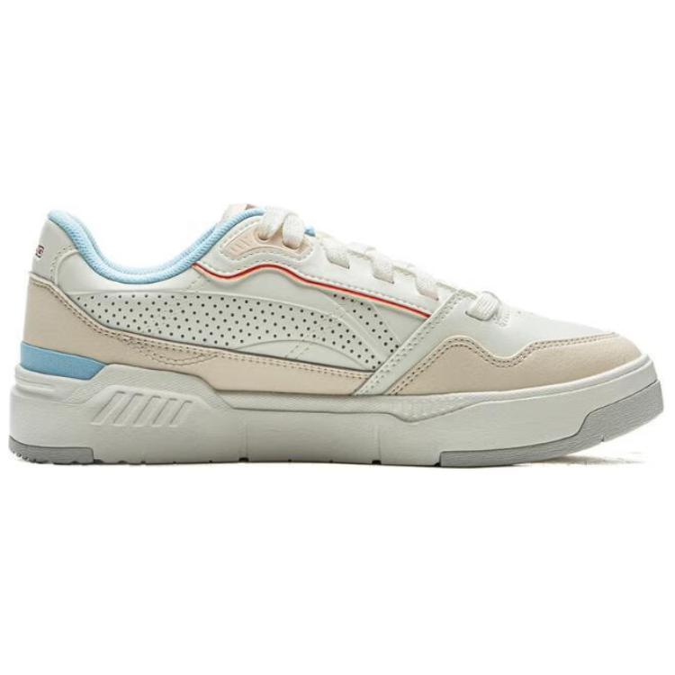 Li Ning Обычные 80-е Нескользящие Износостойкие Низкие Скейтбордические Кроссовки Женские Бежевый Красный Синий AGCV024-2