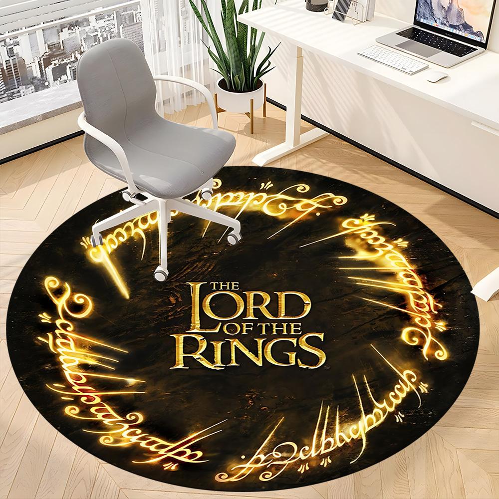 1pc The Lord of the Rings Carpet, Round Non-Slip Durable Large Size Office Carpet, Suitable for Office,yy250908048
