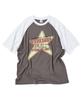 Футболка с коротким рукавом реглан Star Raglan для путешествий, цвет угольный