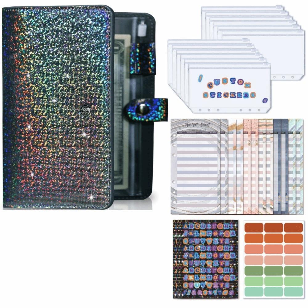 Soft Leather Budget Binder Planner Wallet Budgeting Cash Envelope Binder Financial Management