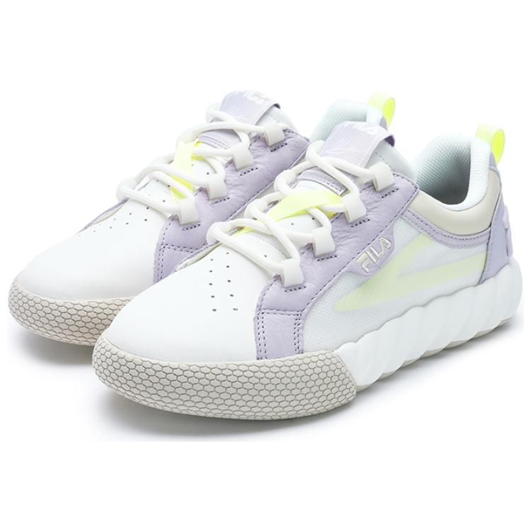 FILA Campo Cushioning, Wear Resistant Low top Skateboard Shoes Women's White Purple F12W423208FSL