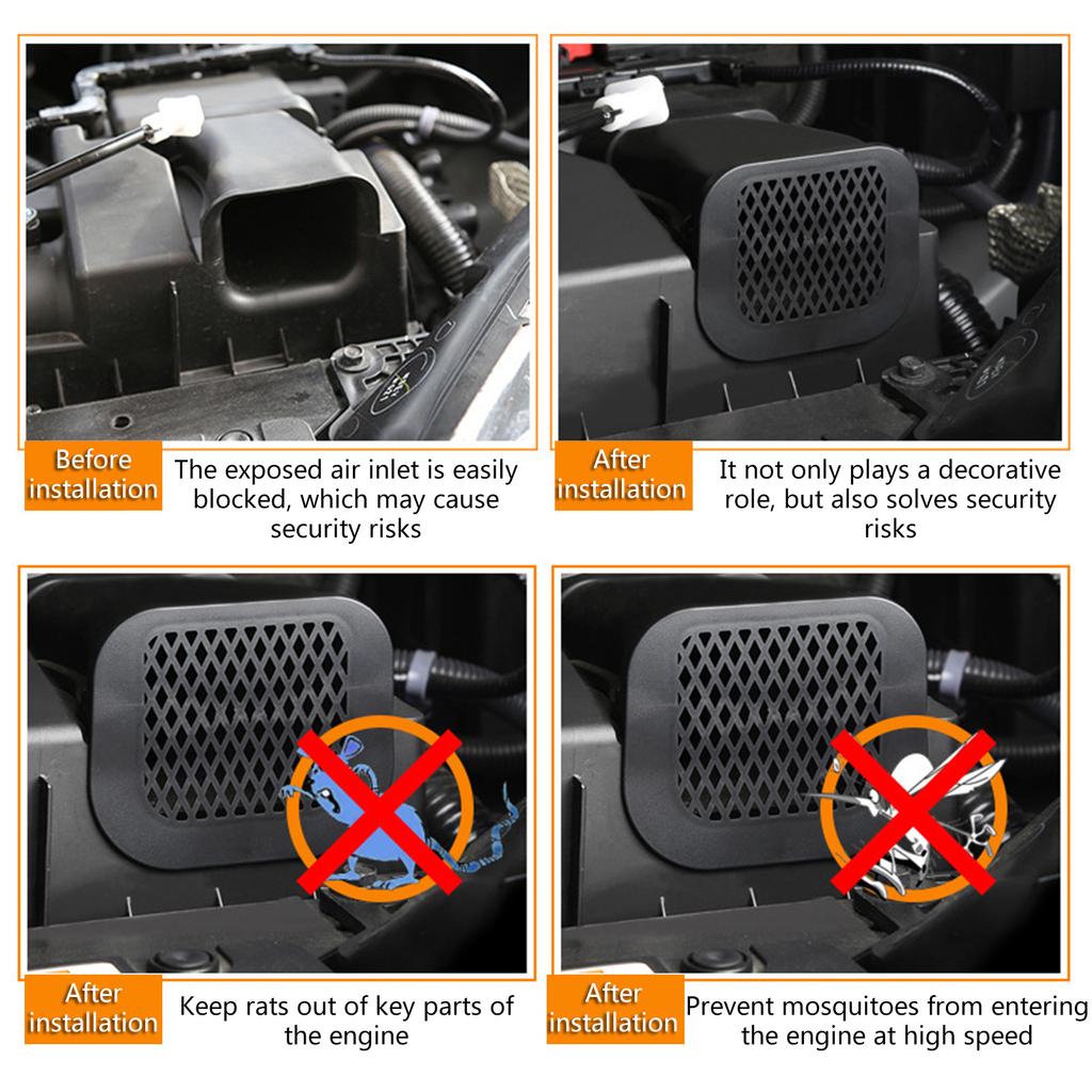 Engine Air Intake Protector Cover Dust & Debris Shielding Engine Intake Guard Vehicle Accessories Car Spare for Civic