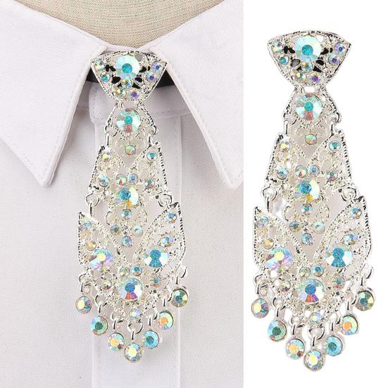Галстуки из искусственного кристалла, роскошные металлические инкрустированные бриллиантами тончайшей работы, корсаж, аксессуары для свадебных вечеринок
