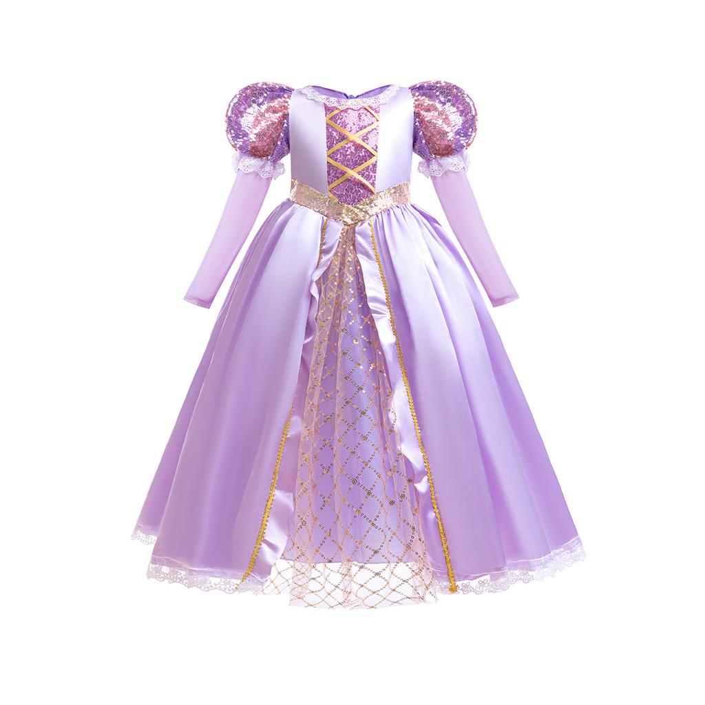 Tangled Rapunzel Fairy Tale Princess Gown For Kids Perfect For Cosplay And Parties