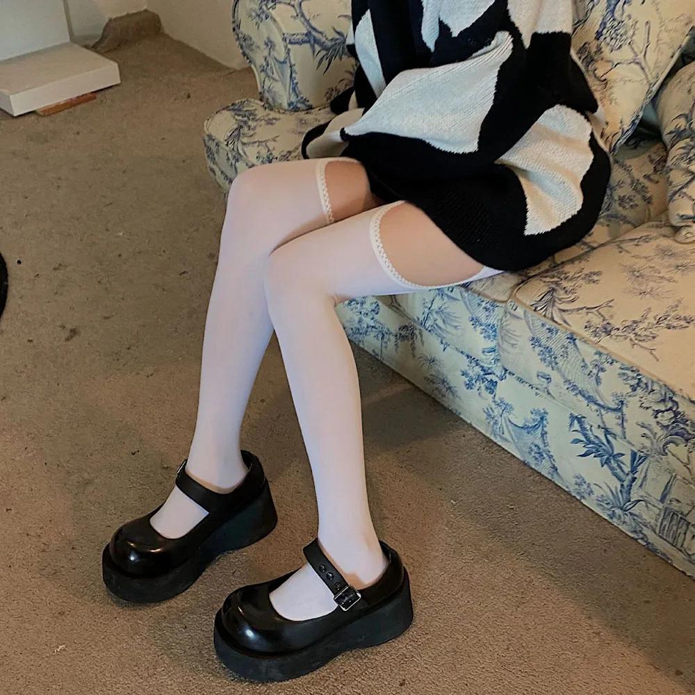 Сексуальные чулки Пояс Подвязки Бархатные колготки Прозрачные Высокие чулки Вырезы Наколенники Женские колготки