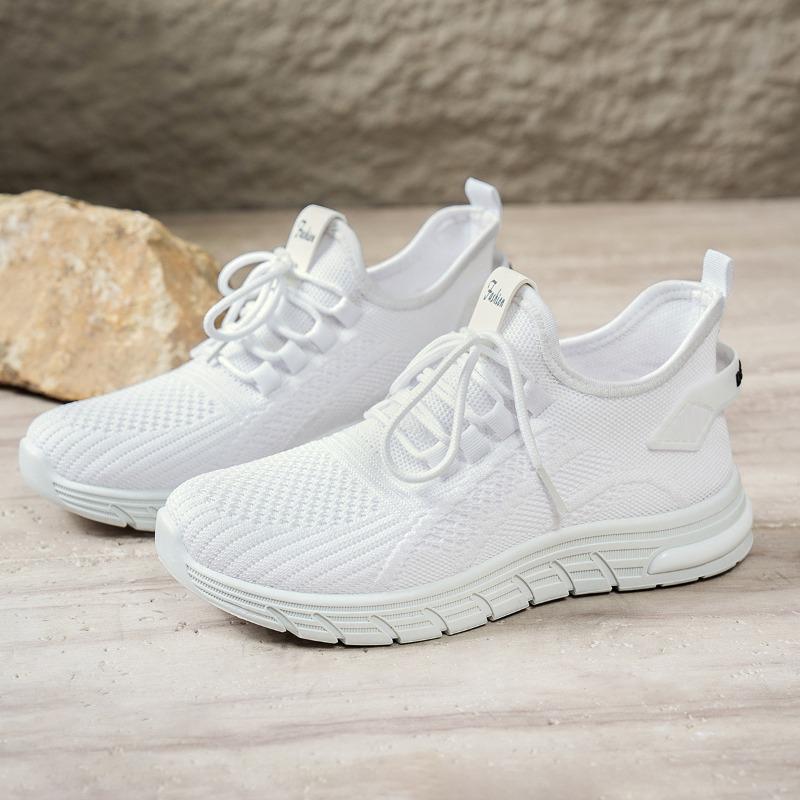 Shoes Women's New Women's Shoes Light Mouth Simple Single Shoes Solid Color Versatile Casual Shoes Flying Woven Breathable Sports Shoes