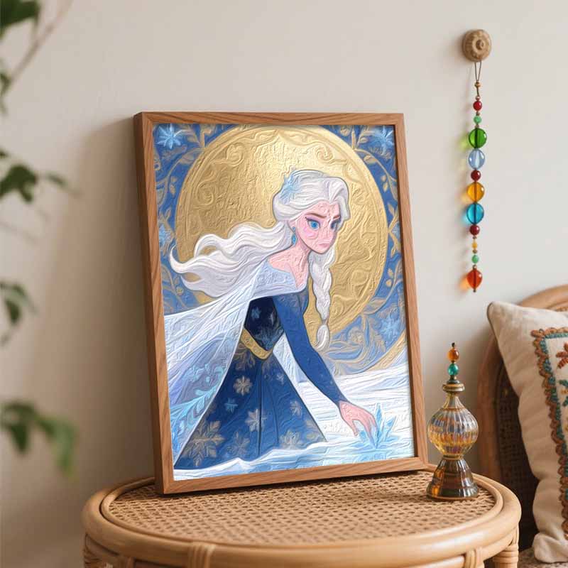 Disney Цифровой набор для рисования маслом «Ледяная королева» ручной работы DIY для домашнего декора