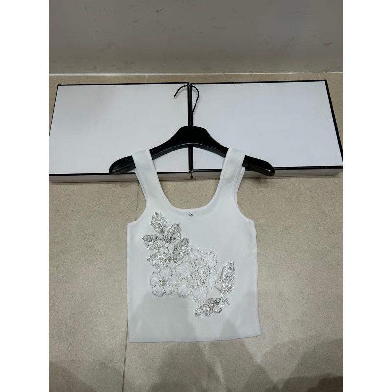 Trendy High-Quality Knitted Bead Camisole Vest - Slim-Fit, Versatile, and Heavy-Duty.
