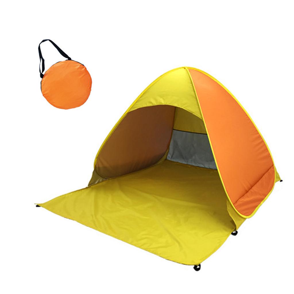 Пляжная палатка с защитой от ультрафиолета, портативный козырек от солнца на 3 человека, автоматическое расширение