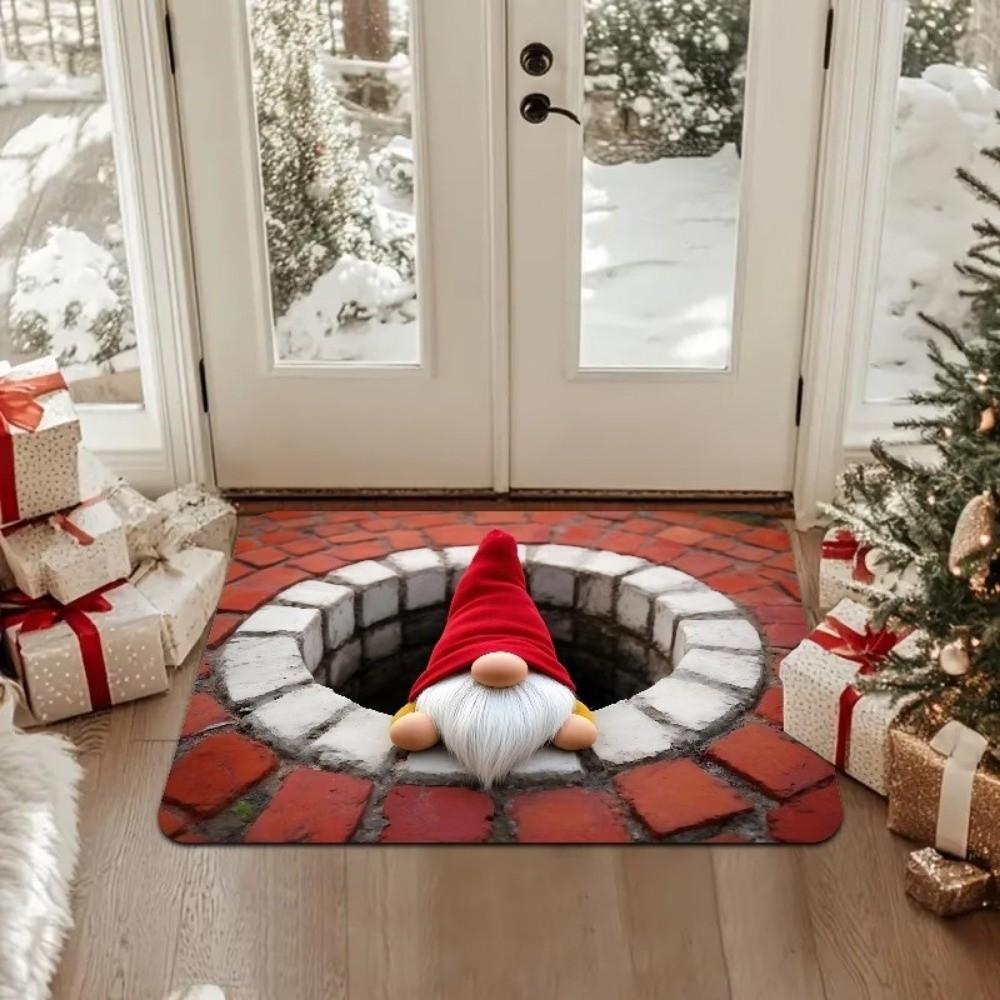 Durable Christmas Rug Soft Touch Floor Rug Farmhouse Aesthetic Hallway Carpet Indoor