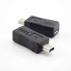 1pcs Portable Micro USB Female To Mini USB Male Plug Jack Adapter Connector Charger Converter Black Adaptor