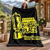 Фланелевое одеяло BVB с индивидуальным именем, персонализированное, мягкое, теплое, плюшевое покрывало, индивидуальный подарок для семьи и друзей
