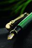 Pelikan M400 Green Stripe Fountain Medium Officially Imported Souverän Pen, Nib,