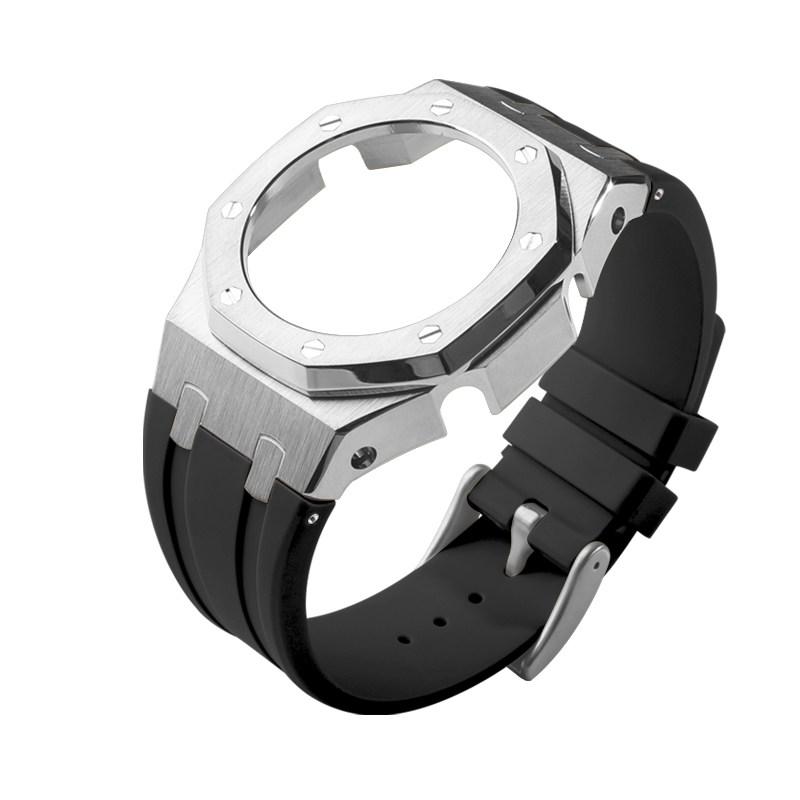 Мод-комплект GMA-S2100 Для часов casio GMA-S2100 Корпус из нержавеющей стали Металлическая рамка Резиновый ремешок с пряжкой Аксессуары для модификации GMA-S2100