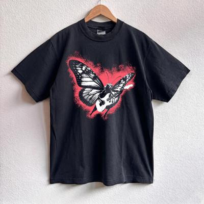 Comfort Colors Butterfly Guitar Graphic Tee, Vintage Insect Music Shirt