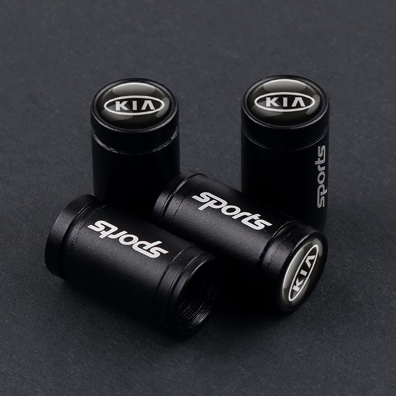 WXAH7 4Pcs Car Tire Valve Caps For Kia Pegas Sorento Soul Cerato Sportage Optima Borrego K5 K3 RIO Ceed Auto Air Stem Cap Accessories