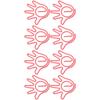 100Pcs Paper Clip Metal Hand Shaped Design Rustproof Paperclip Decoration for   School