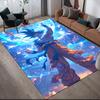 Son Goku Cartoon Illustration Square Area Rug, Non-Slip Floor Mat for Home Decor, Perfect Gift for Dragon Ball Fans.chl