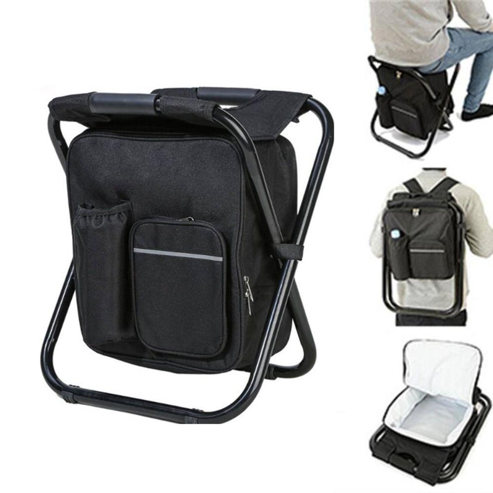 Strong Load-bearing Smart Fishing Chair with Cooler Bag Sports Folding Chair Picnic