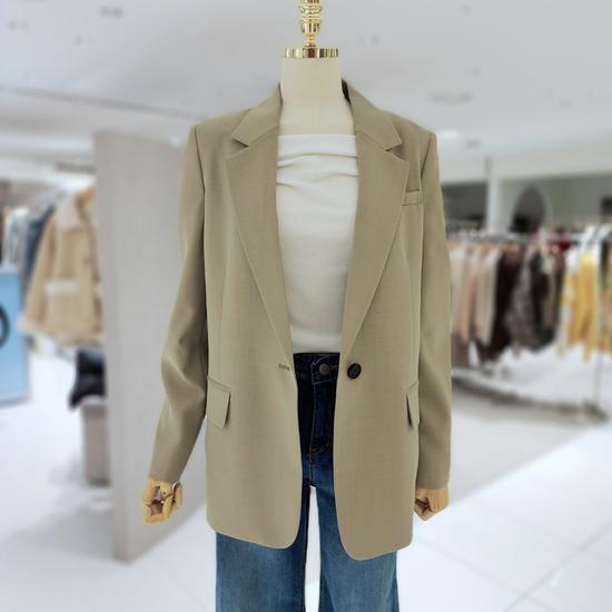 Abfz Women's Casual Jacket Basic Line Simple Fit (AZA1HJ09)