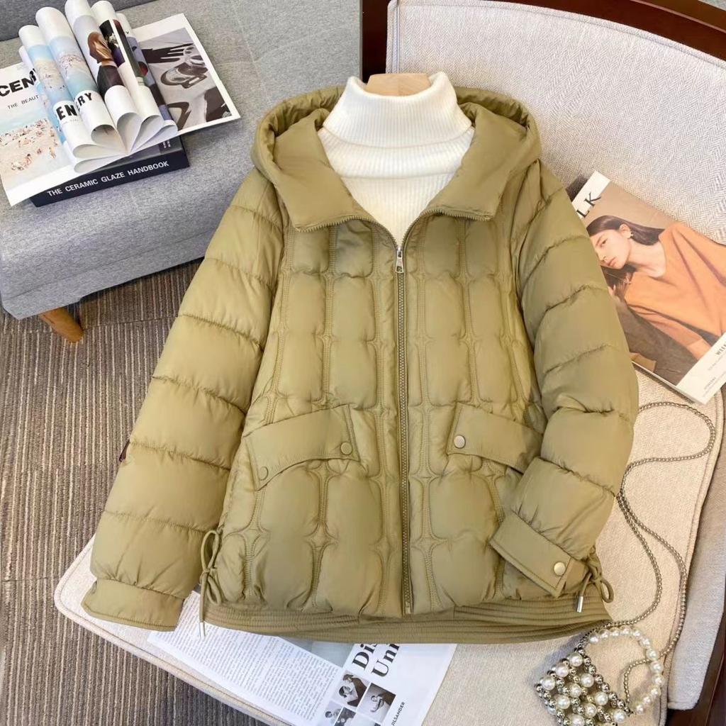 Fashion Winter Down Cotton Padded Jacket Women's Warm Padded Jacket Solid Color Short All-match Top